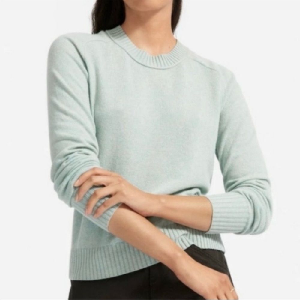 Everlane • The ReCashmere Vintage Crew Sweater in Icy Fjord Size Small Like New